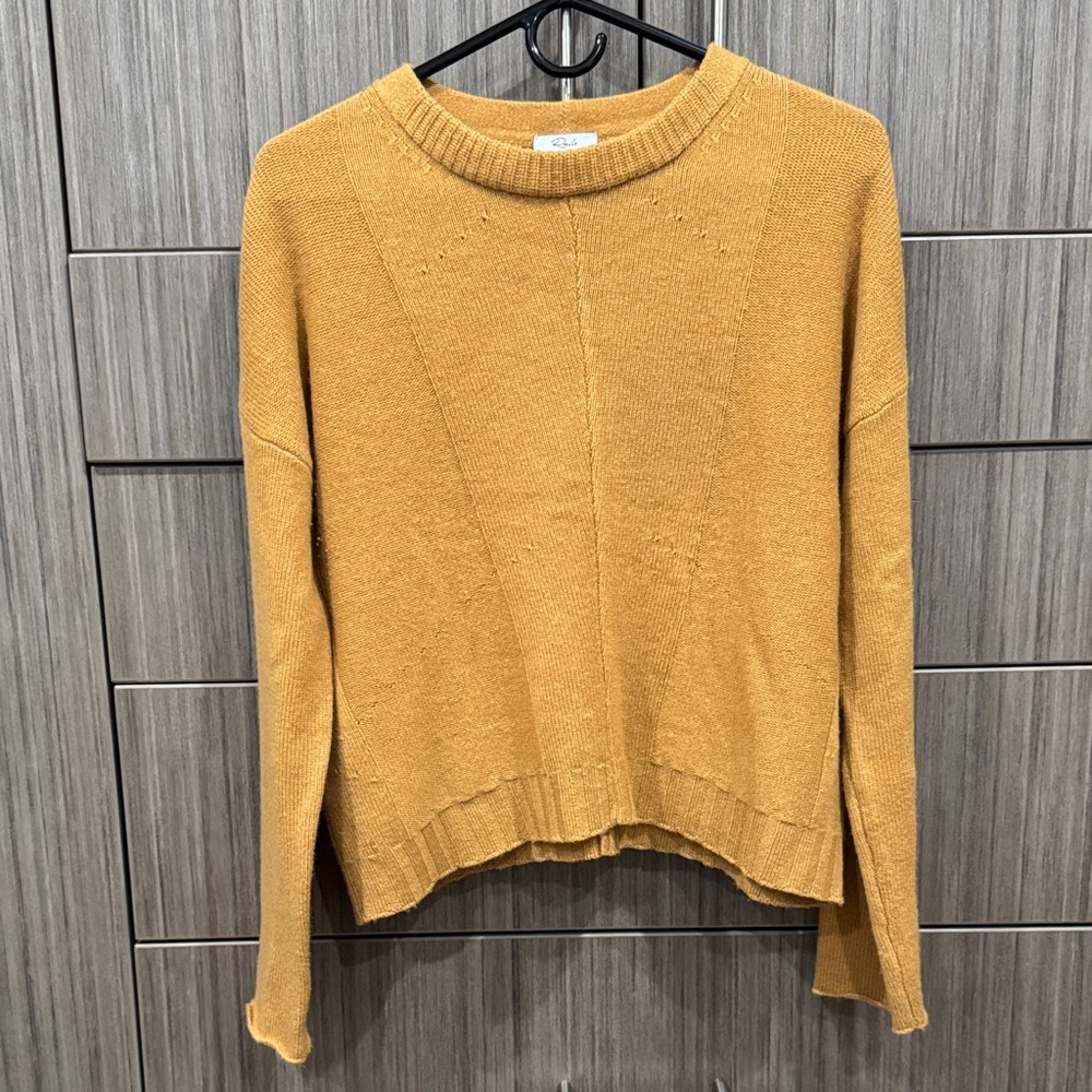 Rails Mustard Crewneck Sweater in Golden Yellow